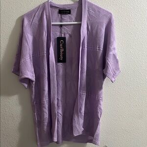 Purple Cardigan by Curviture